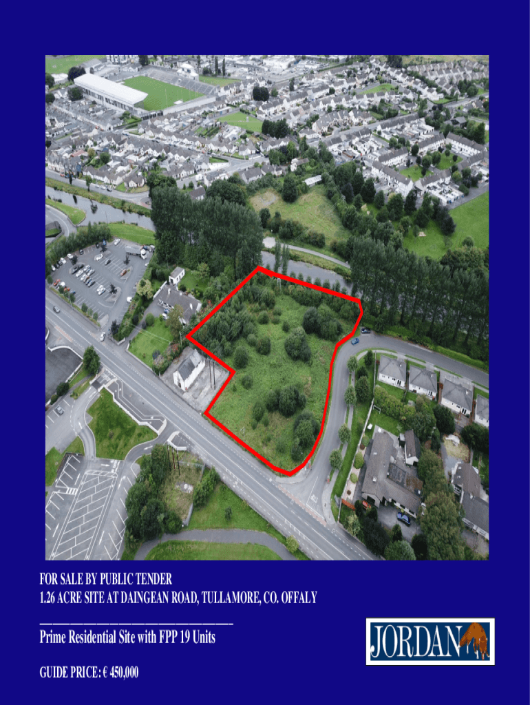 Fillable Online 26 ACRE SITE AT DAINGEAN ROAD, TULLAMORE, CO Fax Email