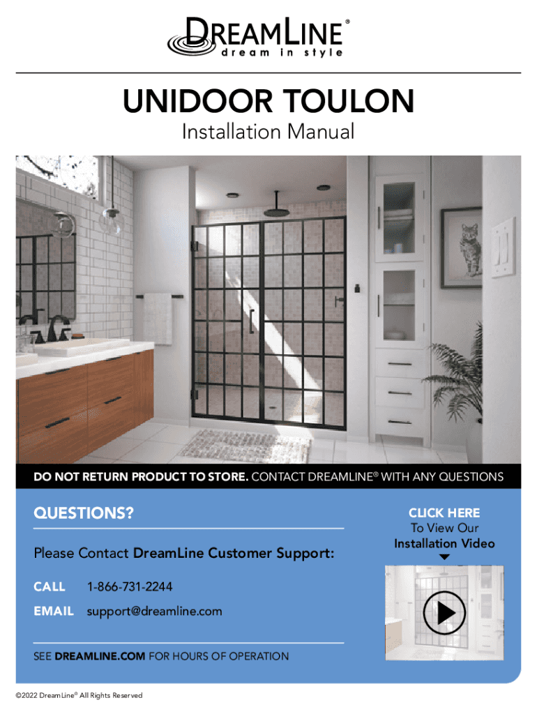 Fillable Online shower door installation instructions (for single door) Fax Email Print pdfFiller