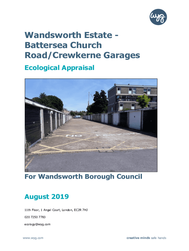 Fillable Online crewkerne court garages, battersea church road