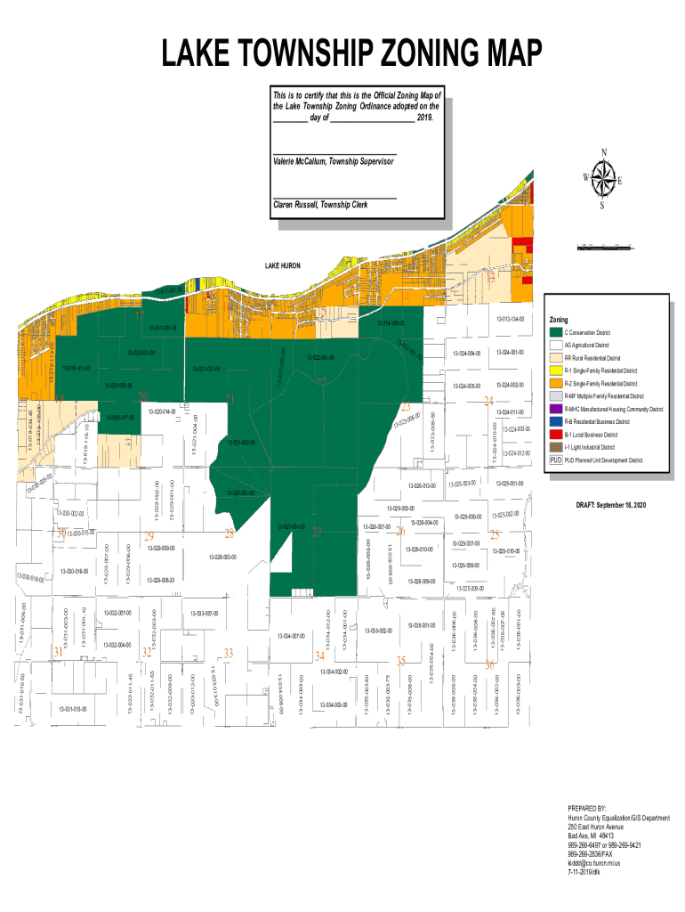 Fillable Online LAKE TOWNSHIP ZONING MAP Fax Email Print pdfFiller