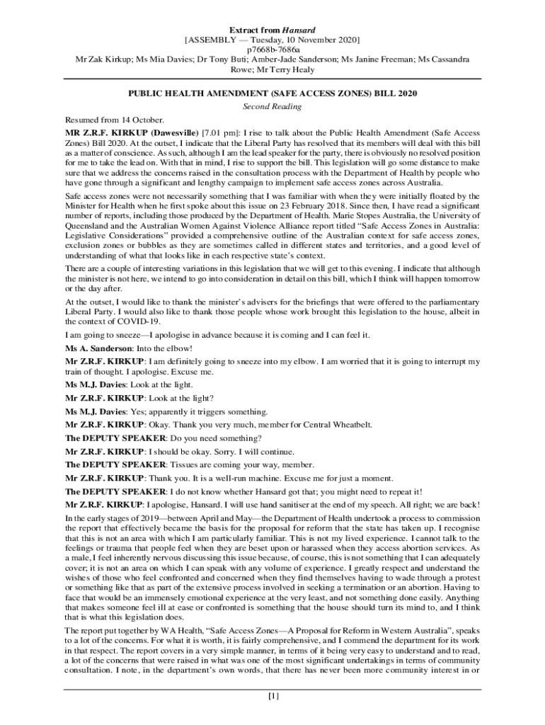 Fillable Online Mr Zak Kirkup; Ms Mia Davies; Dr Tony Buti; AmberJade