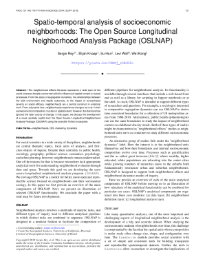 Fillable Online conference scipy Spatio-temporal analysis of ...