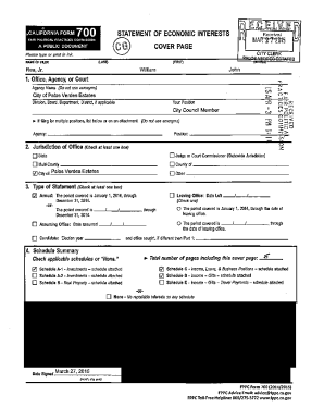 Fillable Online Form 700 Amend - Fair Political Practices Commission ...