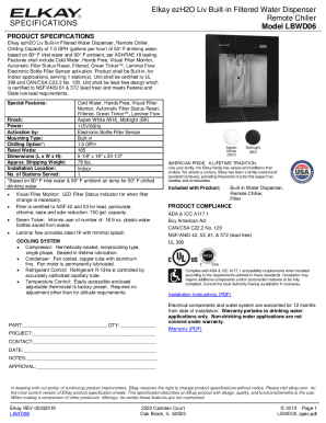 Elkay ezH2O Liv Built-in Filtered Water Dispenser Remote ...