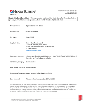Fillable Online Safety Data Sheet Cover-Sheet This page provides ... Fax Email Print - pdfFiller