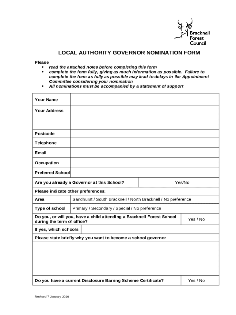 School GovernorCriteria and application Thank you schools