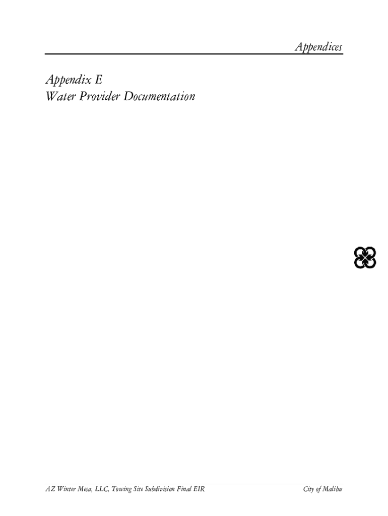 Fillable Online LA County Waterworks DistrictsAboutOverview Fax Email