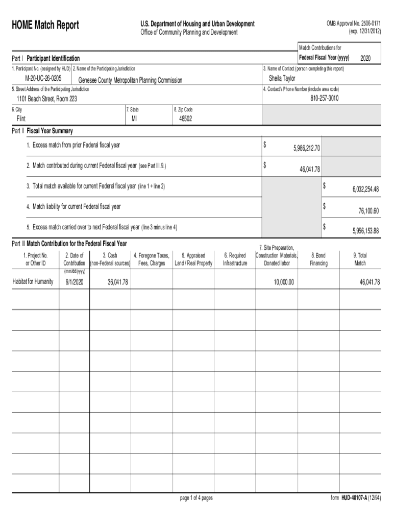 Fillable Online Genesee County Consolidated Annual Performance and ...