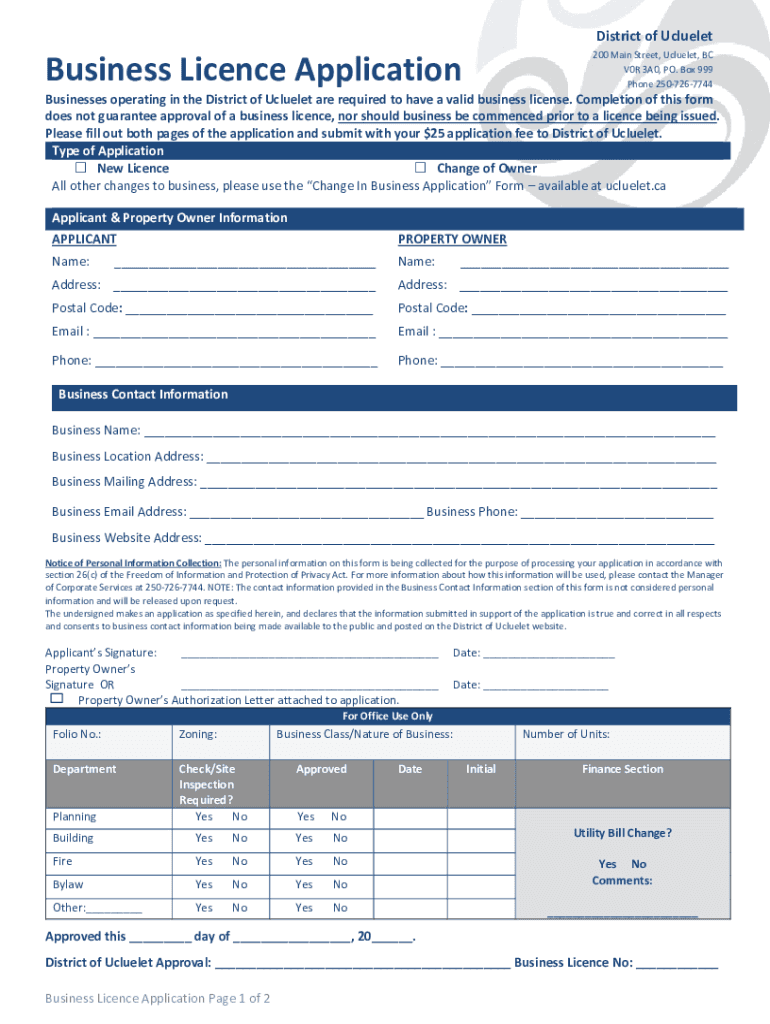 Fillable Online Disposition of Land TofinoUcluelet Westerly News Fax