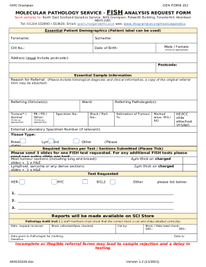 molecular pathology service - fish analysis request Doc Template ...
