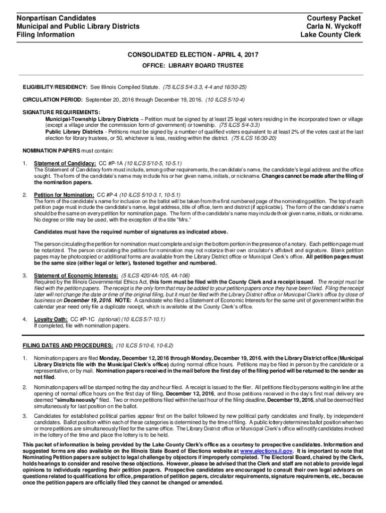 Fillable Online Lake County Clerk Candidate Carla Wyckoff to keep