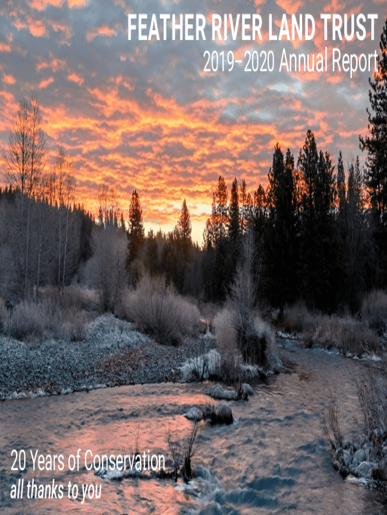 Fillable Online 20192020 Annual Report Feather River Land Trust Fax