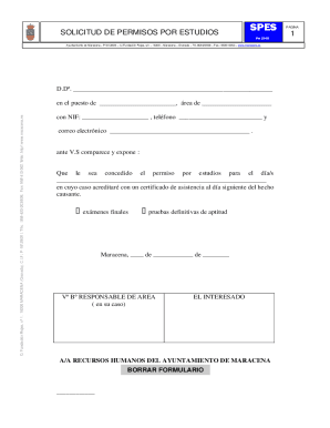 SOLICITUD DE PERMISOS POR ESTUDIOS