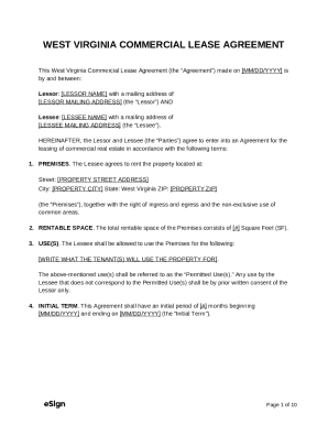 Free Commercial Lease Agreement Template - PDFWord