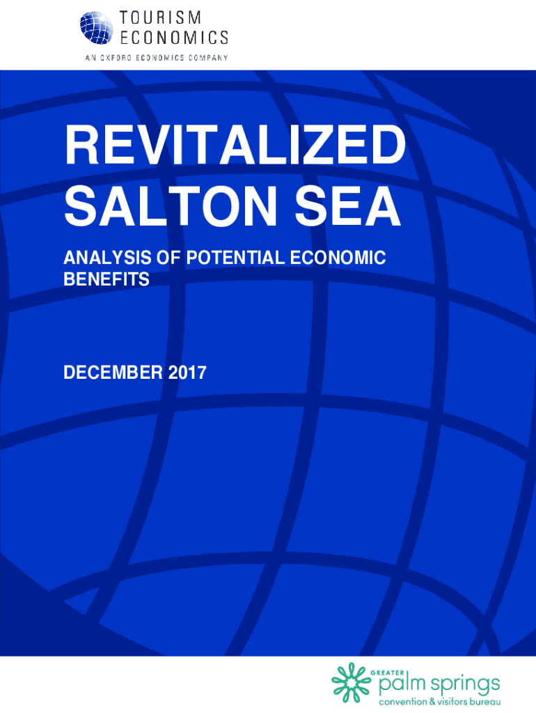 Fillable Online The Potential Economic Impact of the Salton Sea on the