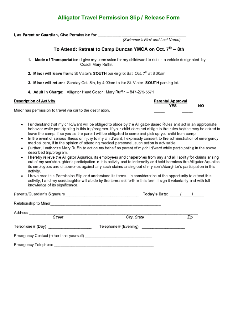Fillable Online Autauga County Board of Education Permission Slip and