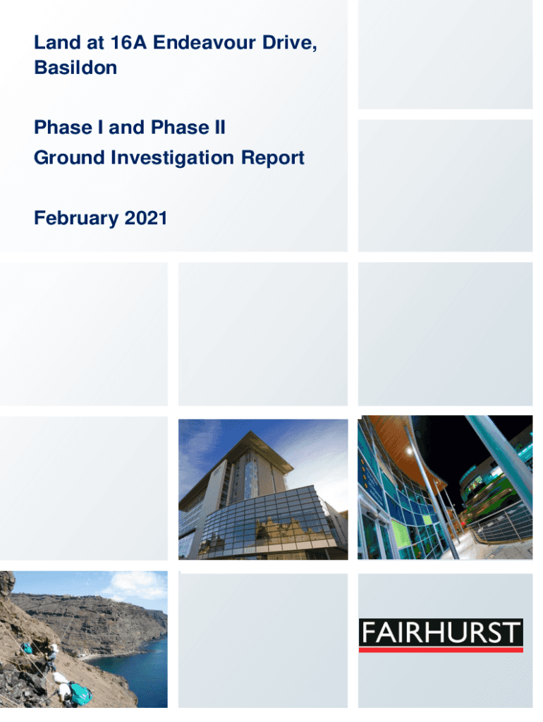 Fillable Online Land at 16A Endeavour Drive, Basildon Phase I and Phase