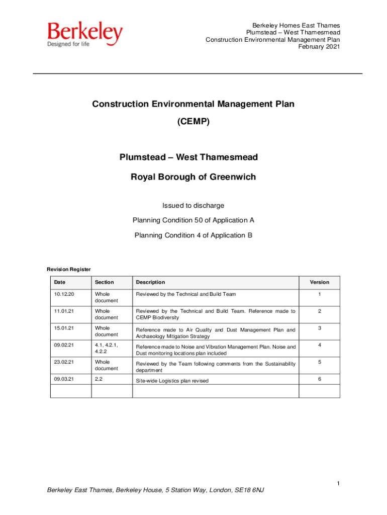Fillable Online 19/4398/O Applicant Berkeley Homes (East Thames) and