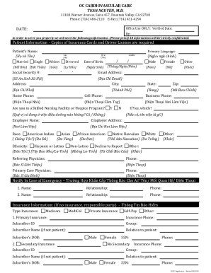 OC CARDIOVASCULAR CARE TUAN NGUYEN, M.D. DATE
