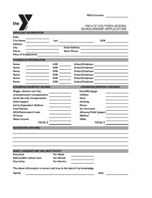 Child Care Scholarship Application Form.xlsx