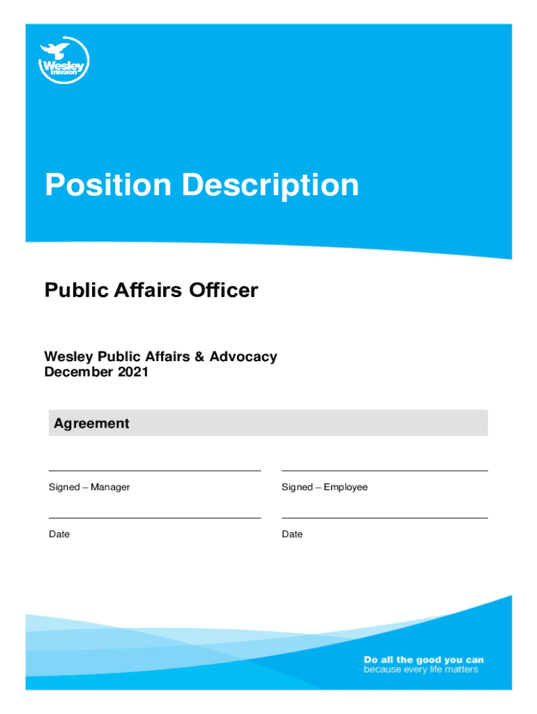 Fillable Online Position Classification Standard for Public Affairs ...