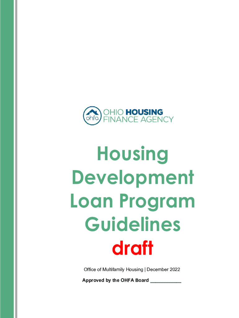 Fillable Online Housing Development Loan Program Guidelines draft Fax