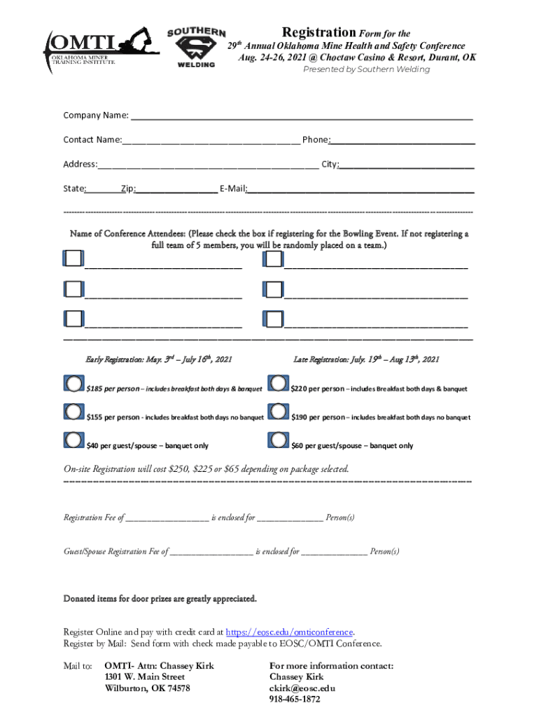 Fillable Online South Central Joint Mine Health and Safety Association