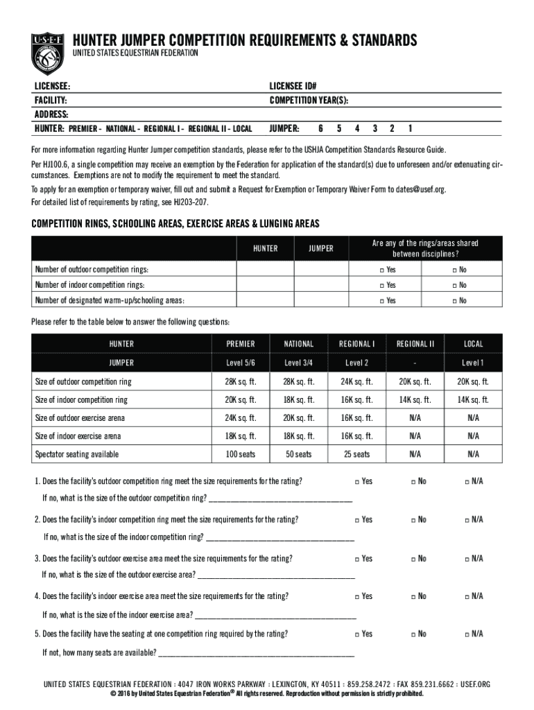 Fillable Online Hunter Jumper Attire and Tack Rules Happy Horse Tack Shop Fax Email Print