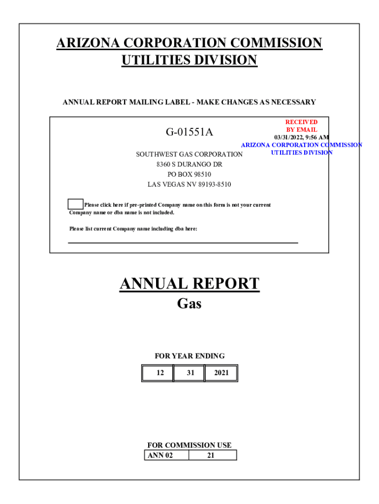 Fillable Online Arizona Annual ReportFill Out and Use This PDF Fax