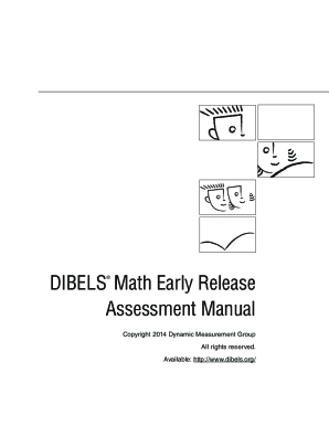 Fillable Online DIBELS Math Early Release Assessment Manual Fax Email ...