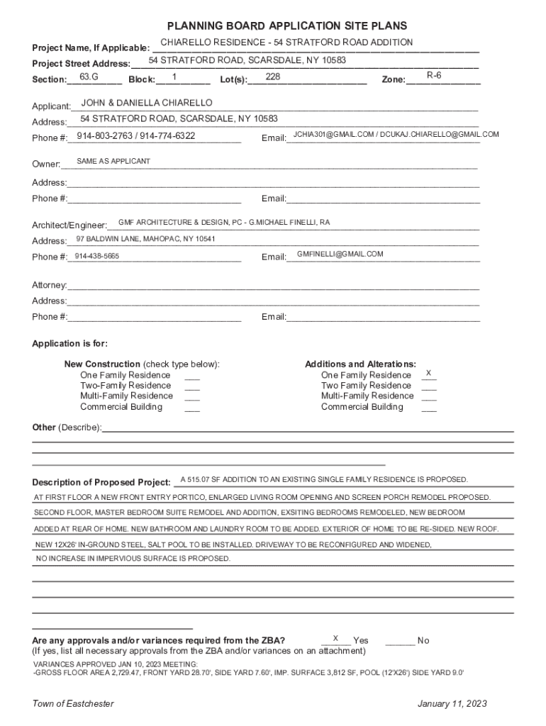 Fillable Online What Do I Need For a Planning Board Application? Fax