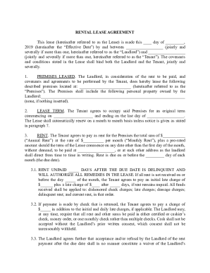 Fillable Online Basic Rental Lease Agreement Fax Email Print - pdfFiller