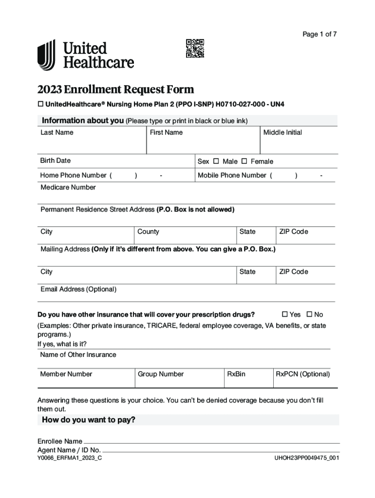 Fillable Online UnitedHealthcare Nursing Home Plan 2 (PPO I-SNP) Fax