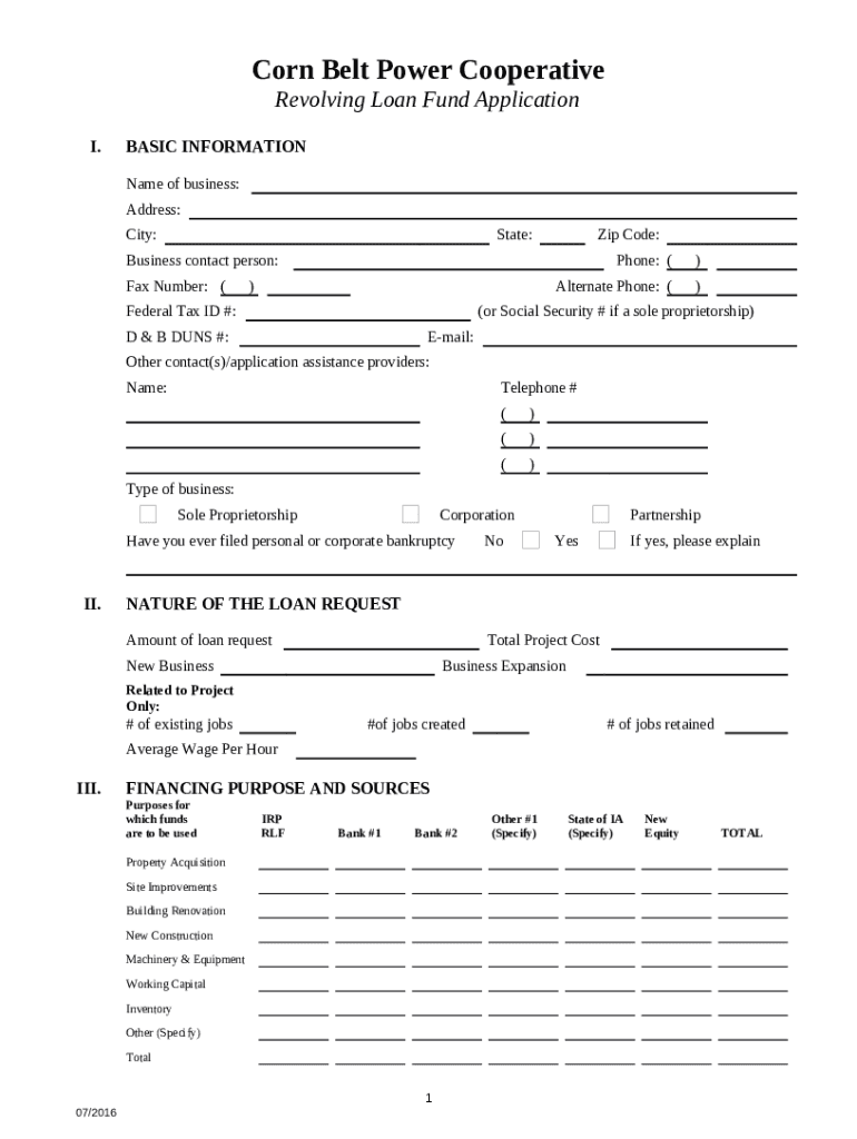 Development Finance for the Corn Belt Power Cooperative Doc Template