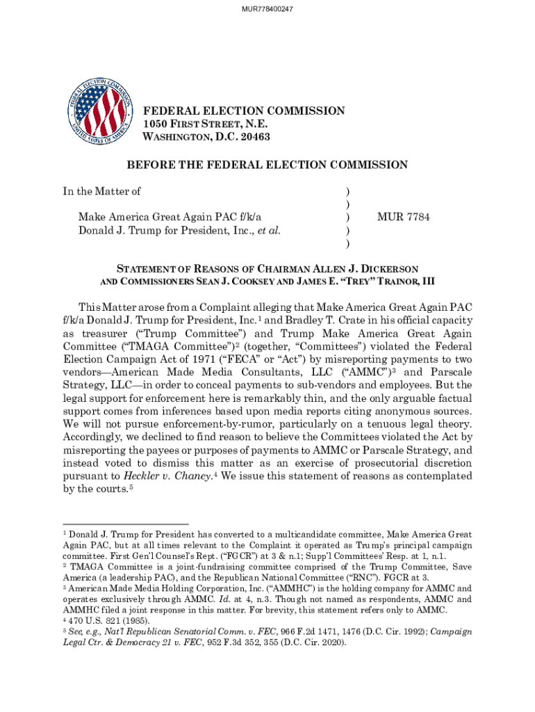 Fillable Online FEC Form 2 for Report FEC1661552 Fax Email Print