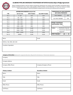 Fillable Online Alabama Pipeline Emergency Response Initiative (APERI
