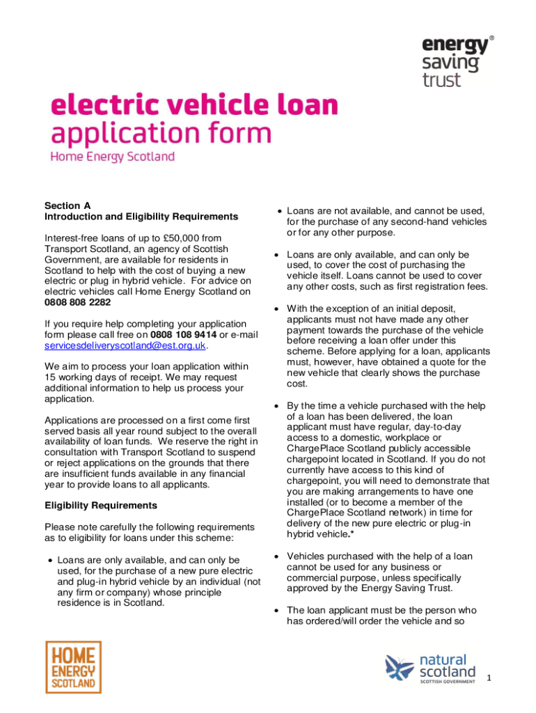 Fillable Online Electric Vehicle Loan application v1.pdf Fax Email