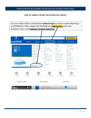 Fillable Online HSDB Supervisor INCIDENT REPORTING (ACCESSING FORM ...