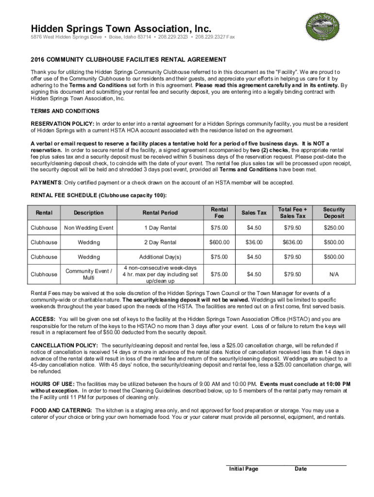 Fillable Online Hidden Springs Boise Home w/Pool, Park Access Has