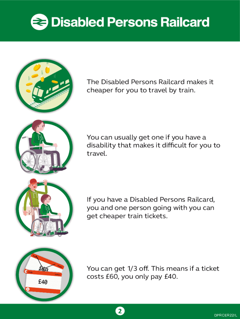 Fillable Online A quick guide to the Senior Railcard and Disabled