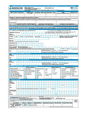 SBI Mutual Fund Application Form