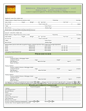 Rental Application Form