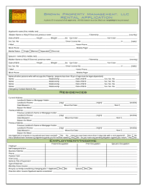 Rental Application Form