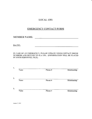 Emergency Contact Form
