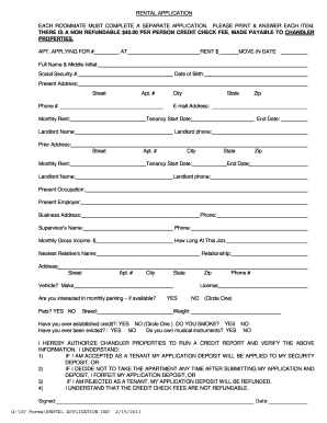 Rental Application Form