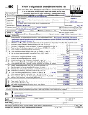 Form 990 Return of Organization Exempt From Income Tax