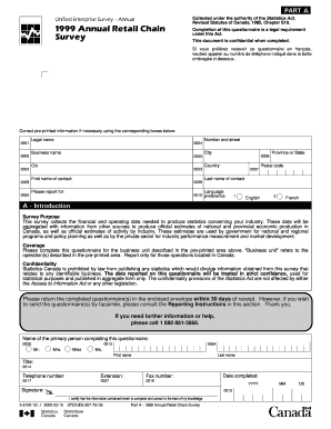 1999 Annual Retail Chain Survey