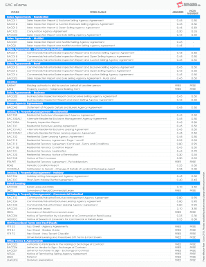 EAC Sales Inspection Report & Agency Agreement