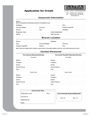 Application for Credit