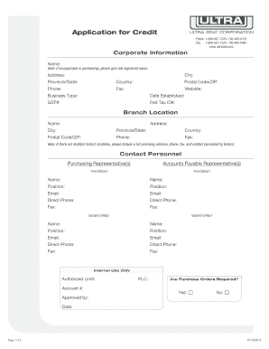 Application for Credit